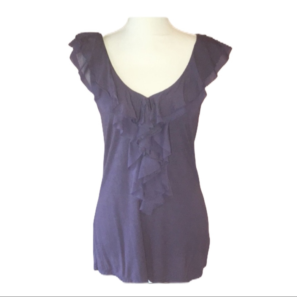 Express | Purple Top w/ Ruffle Details | M